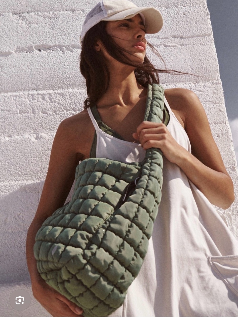 Free people movement quilted carryall bag